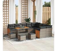 vidaXL Set Divano da Giardino 13 pz 13-Numero di posti Grigio