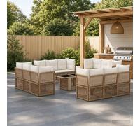 vidaXL Set Divano da Giardino 13 pz Beige polyrattan