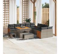 vidaXL Set Divano da Giardino 17 pz 12-Numero di posti Grigio