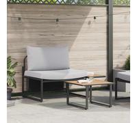 vidaXL Set Divano da Giardino 2 pcs Grigio chiaro Acciaio