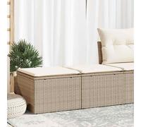 vidaXL Set Divano da Giardino 2 pz con Cuscini Beige Polyrattan Acacia