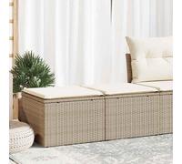 vidaXL Set Divano da Giardino 2 pz con Cuscini Beige Polyrattan Acacia