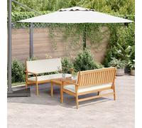 vidaXL Set Divano da Giardino 3 PCS Marrone 120 x 65,5 x 79 cm, Divano Rettangolare Moderno, Comodo Lounge all'aperto, Set per terrazza e Balcone, Resistente alle intemperie
