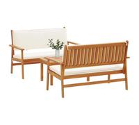 vidaXL Set Divano da Giardino 3 PCS Marrone 120 x 65,5 x 79 cm, Divano Rettangolare Moderno, Comodo Lounge all'aperto, Set per terrazza e Balcone, Resistente alle intemperie