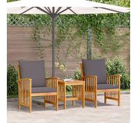 vidaXL Set Divano da Giardino 3 pz Olio Naturale