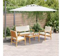 Set Divano da Giardino 4 pcs Marrone 120 x 65,5 x 79 cm