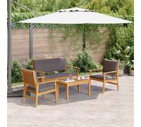 Set Divano da Giardino 4 pcs Marrone 120 x 65,5 x 79 cm