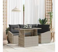 vidaXL Set Divano da Giardino 5 pcs Grigio chiaro e grigio scuro