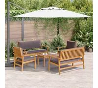 vidaXL Set Divano da Giardino 5 pcs Marrone Legno di Acacia Massello