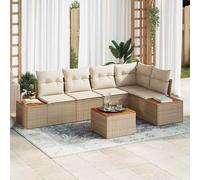 vidaXL Set Divano da Giardino 5 pz 5-Numero di posti beige e panna