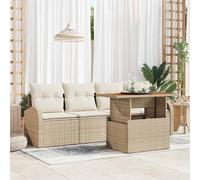vidaXL Set Divano da Giardino 5 pz Beige e Crema