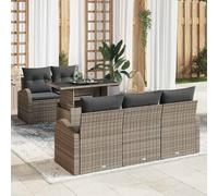 vidaXL Set Divano da Giardino 6 pcs Grigio 100 x 55 x 73 cm