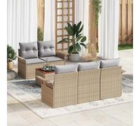 vidaXL Set Divano da Giardino 6 pz 5-Numero di posti