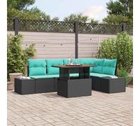 vidaXL Set Divano da Giardino 6 pz 5-Numero di posti