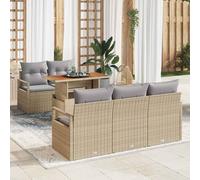 vidaXL Set Divano da Giardino 6 pz 5-Numero di posti