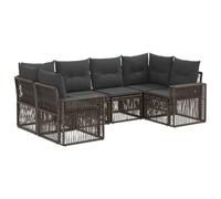vidaXL Set Divano da Giardino 6 pz 6-Numero di posti