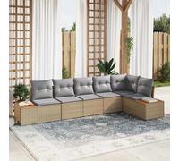 vidaXL Set Divano da Giardino 6 pz 6-Numero di posti
