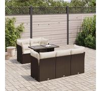 DIVANO DA GIARDINO VIDAXL 6 pz con Cuscini Marrone in Polyrattan - 3326104