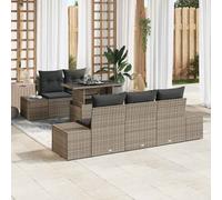vidaXL Set Divano da Giardino 6 pz Grigio
