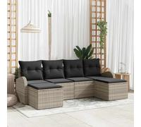 Set Divano da Giardino 6 pz Grigio chiaro
