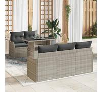 vidaXL Set Divano da Giardino 6 pz Grigio chiaro