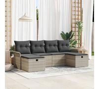 vidaXL Set Divano da Giardino 6 pz Poly Rattan
