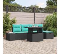 vidaXL Set Divano da Giardino 6 pz polyrattan