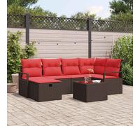 Set Divano da Giardino con cuscino con archiviazione polyrattan