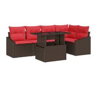 vidaXL Set Divano da Giardino 6 pz polyrattan Arredamento esterno terrazza