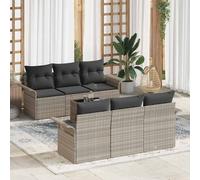 vidaXL Set Divano da Giardino 7 pcs Grigio chiaro e grigio scuro