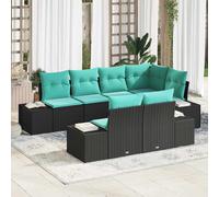 vidaXL Set Divano da Giardino con cuscino 7 pz polyrattan Mobili Esterno