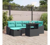 vidaXL Set Divano da Giardino 7 pz polyrattan