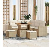 vidaXL Set Divano da Giardino 8 pcs beige e panna 90 x 55 x 71 cm