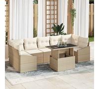 vidaXL Set Divano da Giardino 8 pcs beige e panna polyrattan