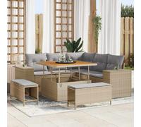 vidaXL Set Divano da Giardino 8 pz 7-Numero di posti