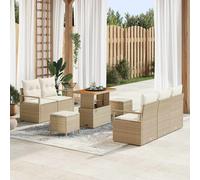 vidaXL Set Divano da Giardino 8 pz 7-Numero di posti Beige e Crema