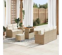 DIVANO DA GIARDINO VIDAXL Set da 8 Pezzi, Polyrattan, legno massello di acacia, 85x55x55 cm