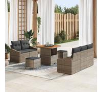 vidaXL Set Divano da Giardino 8 pz 7-Numero di posti Grigio