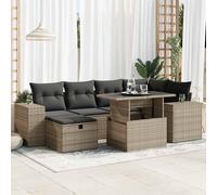 DIVANO DA GIARDINO VIDAXL 8 pz con Cuscini Grigio in Polyrattan - 3327940