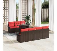 vidaXL Set Divano da Giardino 8 pz Marrone