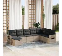 vidaXL Set Divano da Giardino 8pz con Cuscini Grigio Chiaro Polyrattan
