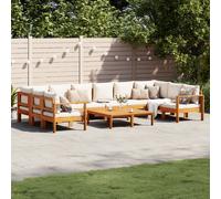 vidaXL Set Divano da Giardino 8pz con Cuscini Legno Massello di Acacia
