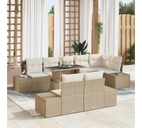 vidaXL Set Divano da Giardino 9 pcs beige e panna 100 x 55 x 73 cm
