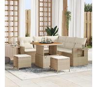MOBILI DA GIARDINO VIDAXL Set da 8 pcs, Rattan sintetico, acciaio verniciato a polvere, 80x80x71 cm