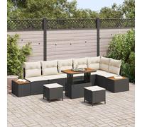 DIVANI DA GIARDINO VIDAXL Set con cuscino, Poly rattan, acciaio verniciato a polvere, 71x90x55 cm