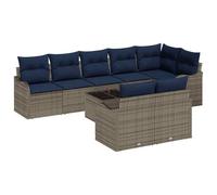 vidaXL Set Divano da Giardino 9 pz Grigio polyrattan | Cuscini morbidi per rilassarti al massimo, Perfetto per interni ed esterni