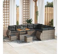 vidaXL Set Divano da Giardino con cuscino 12 pcs Grigio