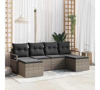 vidaXL Set Divano da Giardino con cuscino 6 pcs Grigio