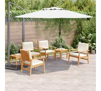 vidaXL Set Divano da Giardino 6 pcs Marrone Legno di Acacia Massello