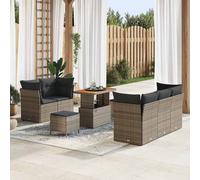 vidaXL Set Divano da Giardino con cuscino 8 pcs Grigio